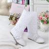 2025 Hollow Boots Shoes Breathable Knit Line Mesh Fashion High Help Summer Women's Boots High To Help Women's Shoes 11 Colors