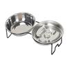 Non-Slip Stainless Steel Slow Feeder Bowl for Small to Medium Dogs and Cats