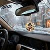 2D Acrylic Santa Flat Holiday Pcs Pearl Christmas Ornaments 6 Art Ornaments Tree Pendant Creative Effect Hanging Decoration for