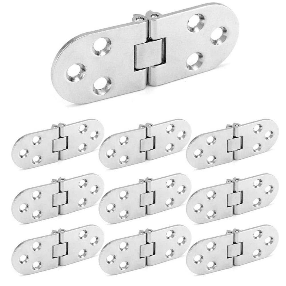 4 Pieces Folding Flip Hinges 180 Degree Hinges, Zinc Alloy, Folding Table Hinge, Drop Down Hinges For Folding Tables, Cabinets, Wardrobe Doors