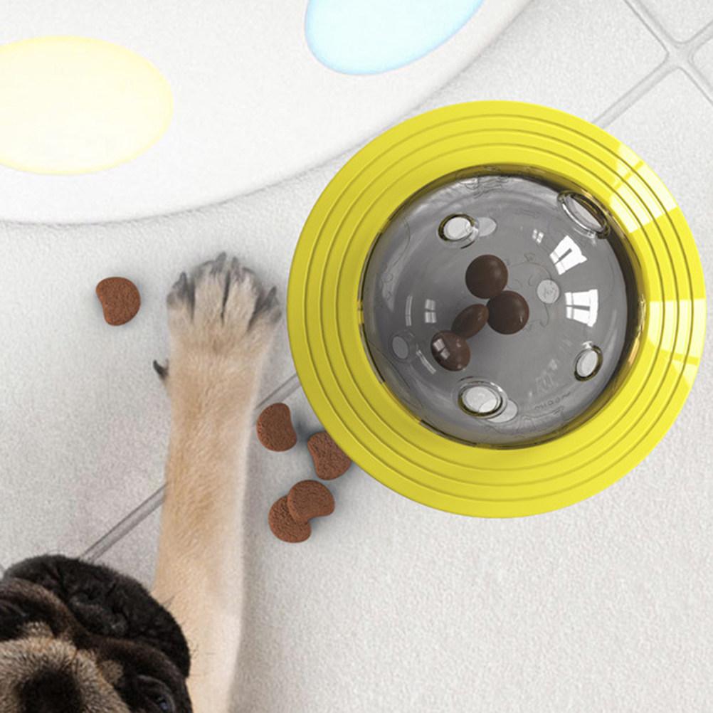 Pet Leakage Food Dispenser Creative Dog Feeding Training Slow Eating Interactive Device Yellow Pet Food Dispenser Toy