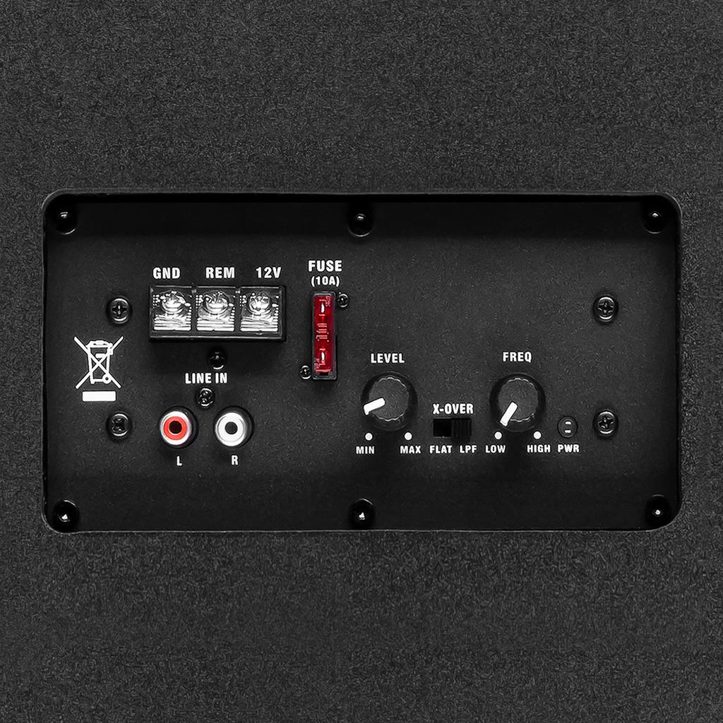 Car Subwoofer Bass Box Tube Peiying 10"" 200 W