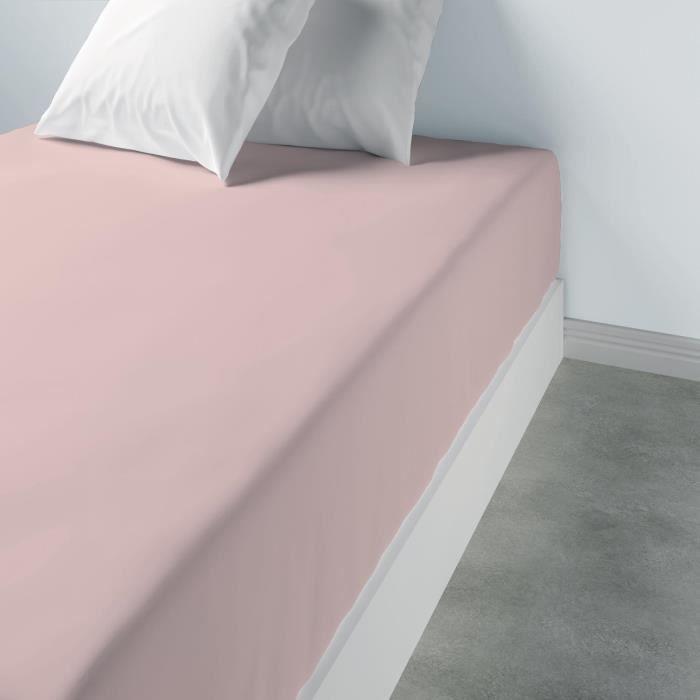 Drap housse - Les Ateliers du Linge - Blush - 100% Coton - 180 x 200 cm - Bonnet 35 cm