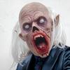 Scary Vampire Halloween Mask Set with White Hair Bloody Mouth Blind Bald Character Teeth Prop for Horror Theme Parties