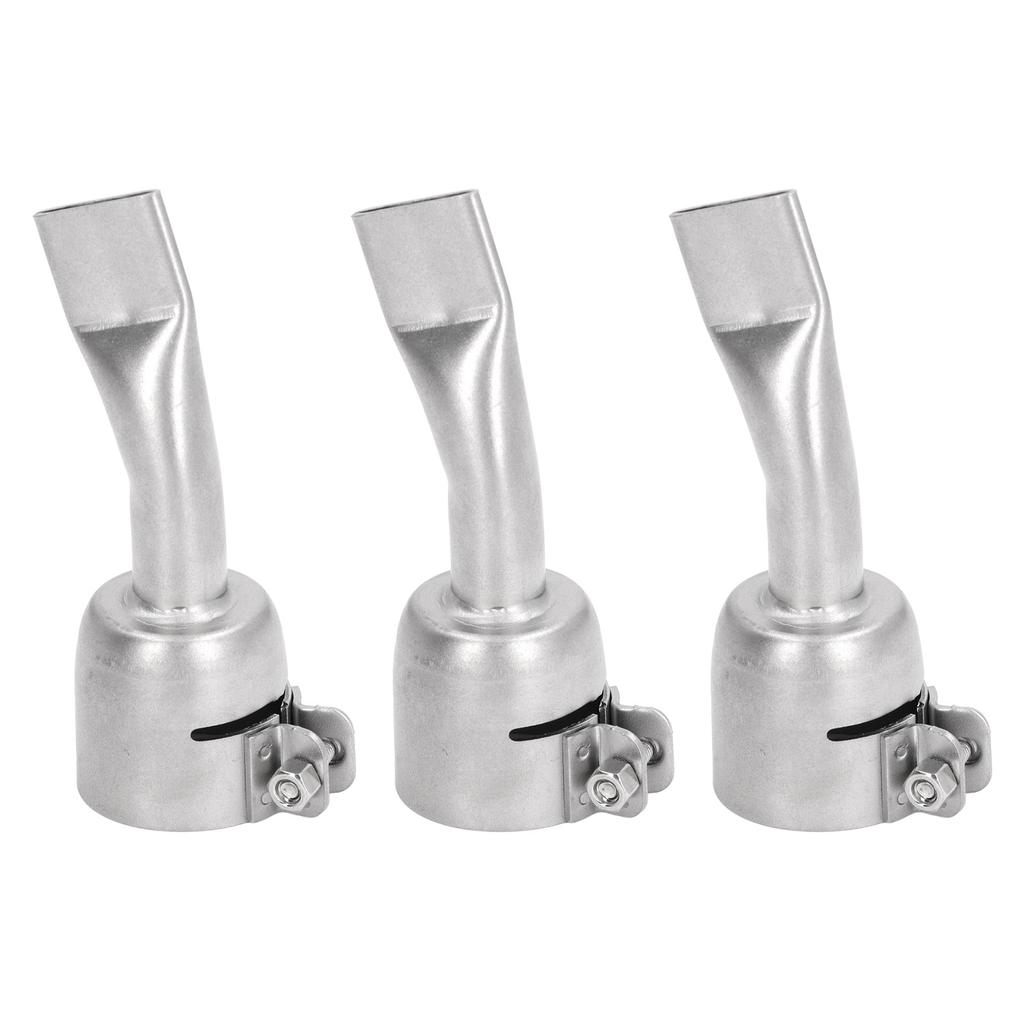 3 Pcs Flat Welding Nozzle 20mm Wide Mouth Stainless Steel PP PVC Welding Tip for Hot Air Gun