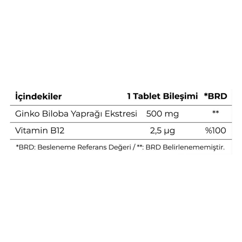 Senkavit Ginkgo Biloba and B12 180 Tablets