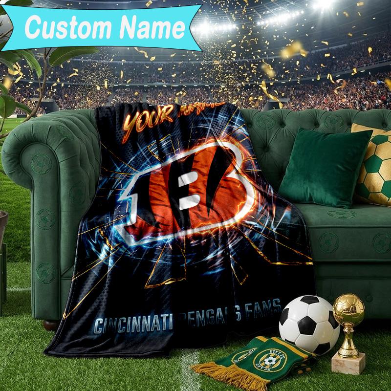 Custom Name Blanket Cincinnati Browns Legacy Blanket Bedding Blanket for Travel, Camping, Living Rooms, Offices, Sofas, Fan Christmas Gift