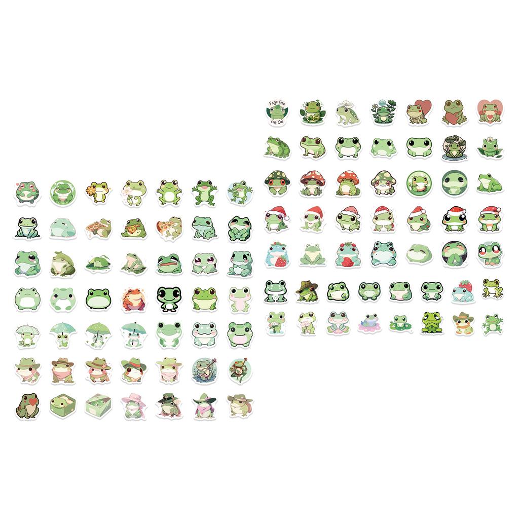 100Pcs Froggy Stickers Cartoon Animal Stickers for Journal Planner Pen Case Children Stickers for Rewarding Scrapbooking