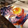 1PC Manta de Franela con Estampado de Son Goku, Alta Calidad para Todas las Estaciones, Decoración del Hogar, Calidez y Comodidad, Perfecta para Regalos de Navidad