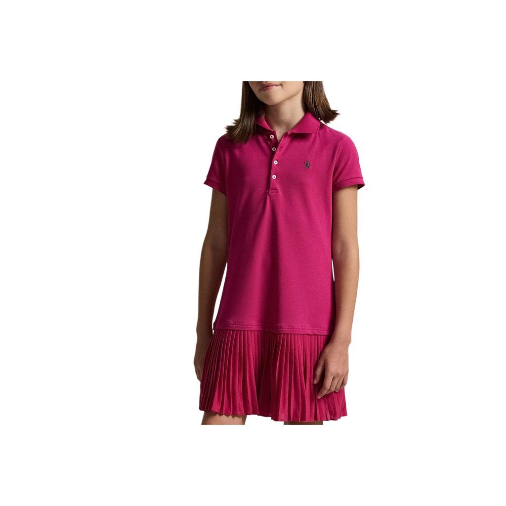 Polo Ralph Lauren Dress Animal Print Low Waist Pleated Stretch Mesh Kids dresses 313978999-001