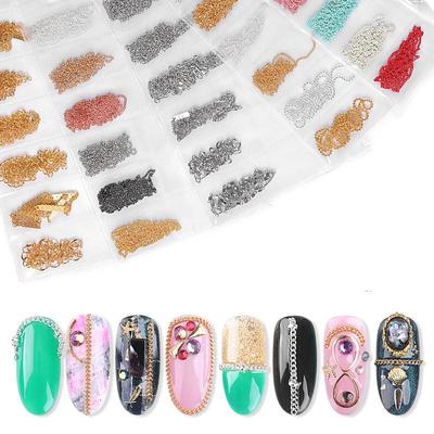 Nail Art Chain Nail Jewelry Color Nail Decoration Thickness Steel Ball Color Chain