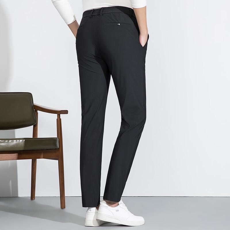 MONTAGUT Men's High-Elastic Cool Straight-Leg Casual Pants