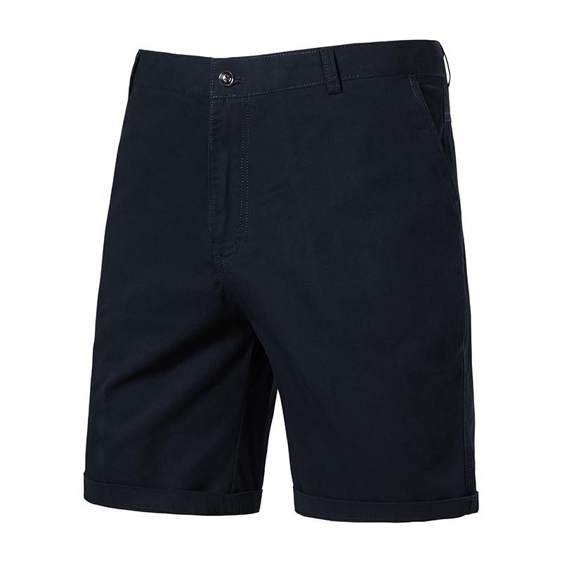 

8 Colors Men s Casual Shorts Summer Business Casual Knee Pants Classic Streetwear Golf Shorts 28 темно-синий