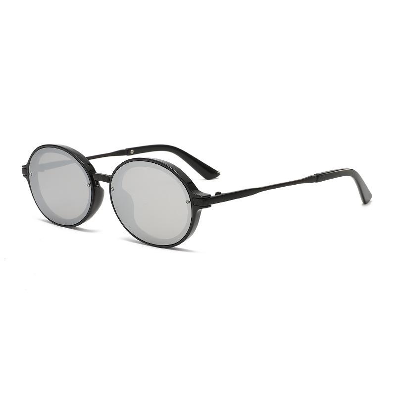 3526 Metal Oval Sunglasses for Men Women, Chic Fashion Round UV400 Sun Glasses, Retro Stylish Personalized Unisex Shades 603402