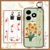 Fashion Design Durable Phone Case For Tecno Spark20/KJ5 Flower Anti-knock Phone Holder Anti-dust Dirt-resistant Ring