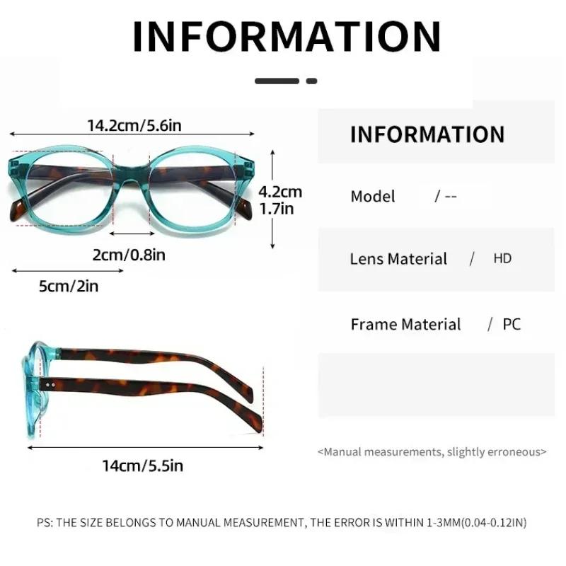 New Popular HD Presbyopia Glasses Fashion Full Rim Reading Glasses Mens Oval Frames Far Sighted Glasses Clear Vision