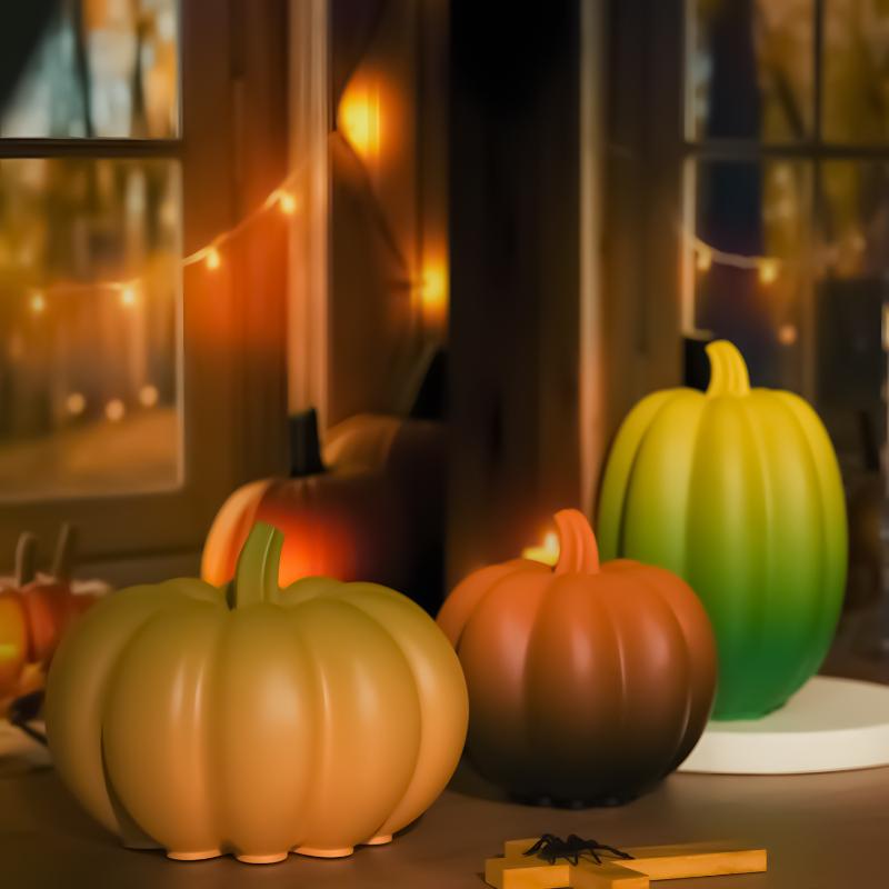 1/3Pcs Pumpkin Scented Candle Silicone Mold Diy Candle Making Handmade Autumn Theme Plant Resin Halloween Thanksgiving Decor