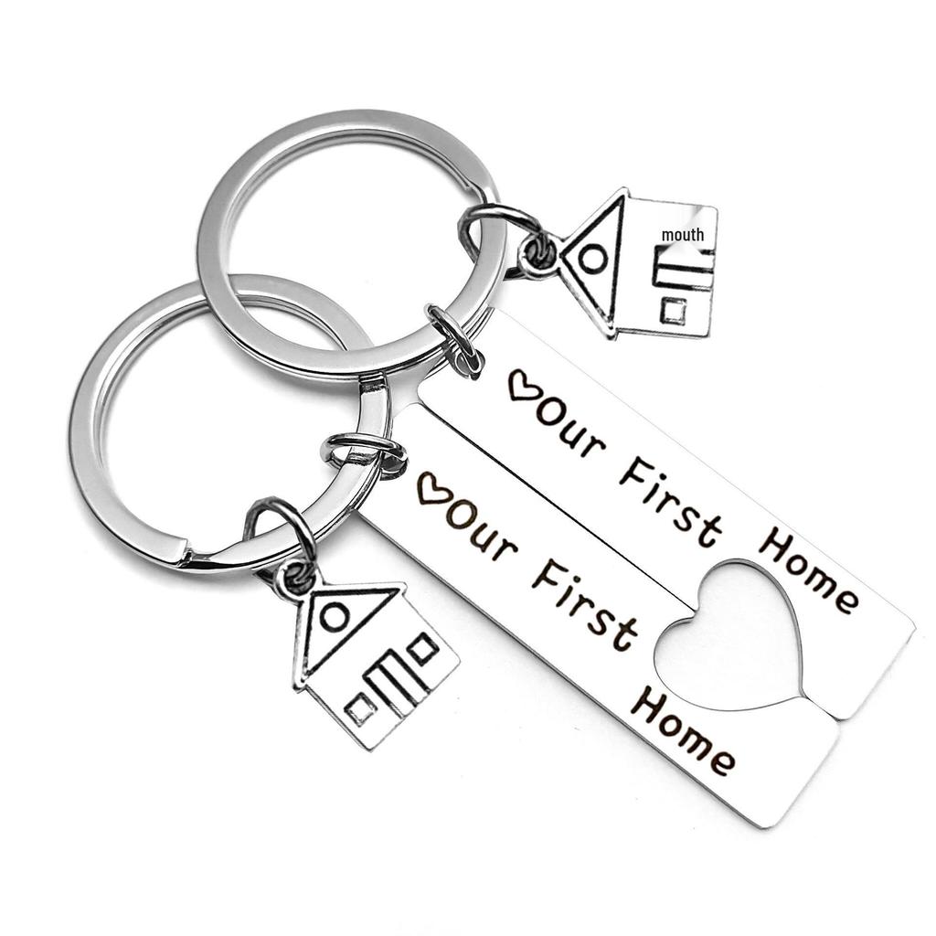 New Home Stainless Steel Keychain Pendant Gift