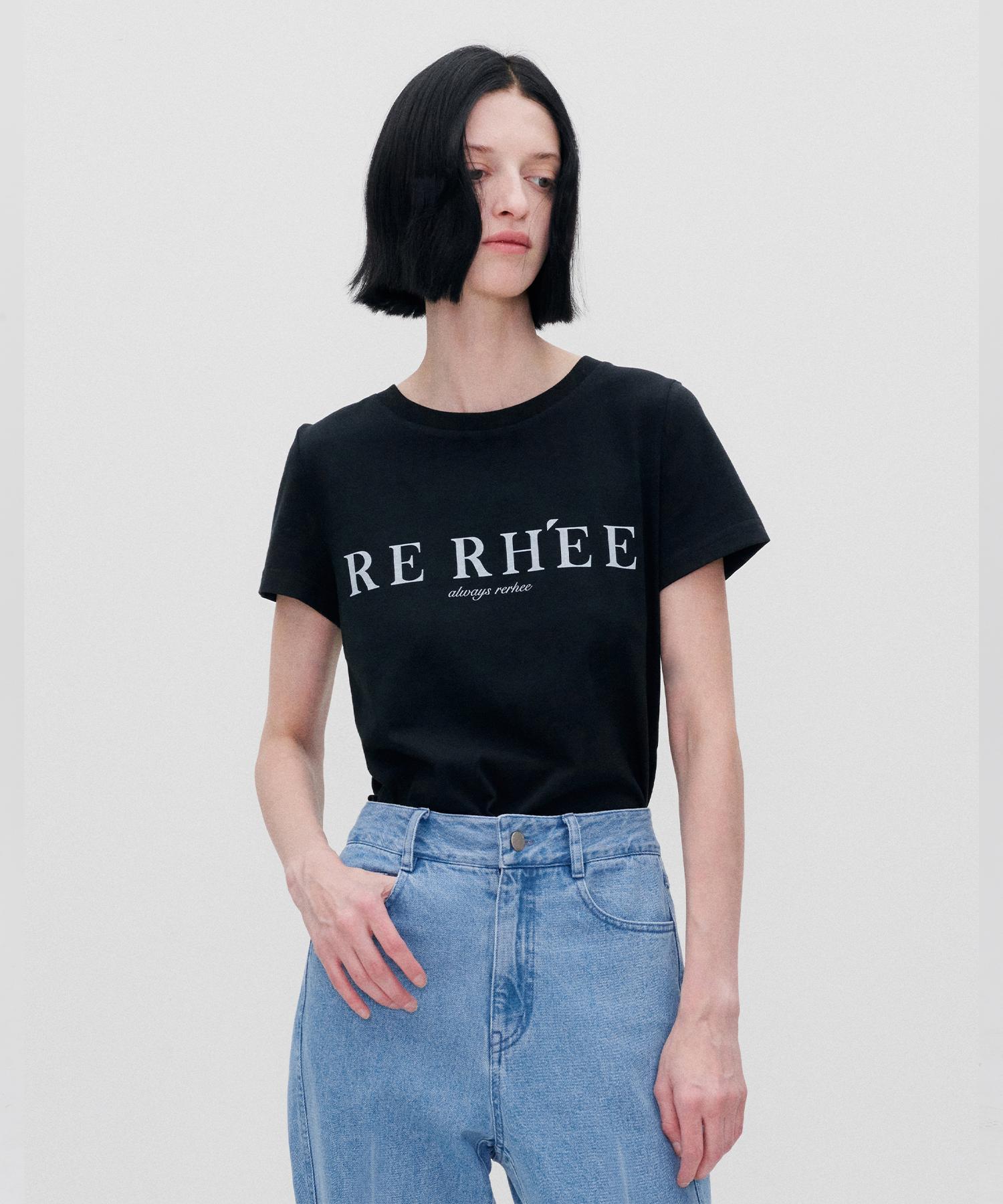 Rie Organic Cotton T Shirt Black Black/S_M