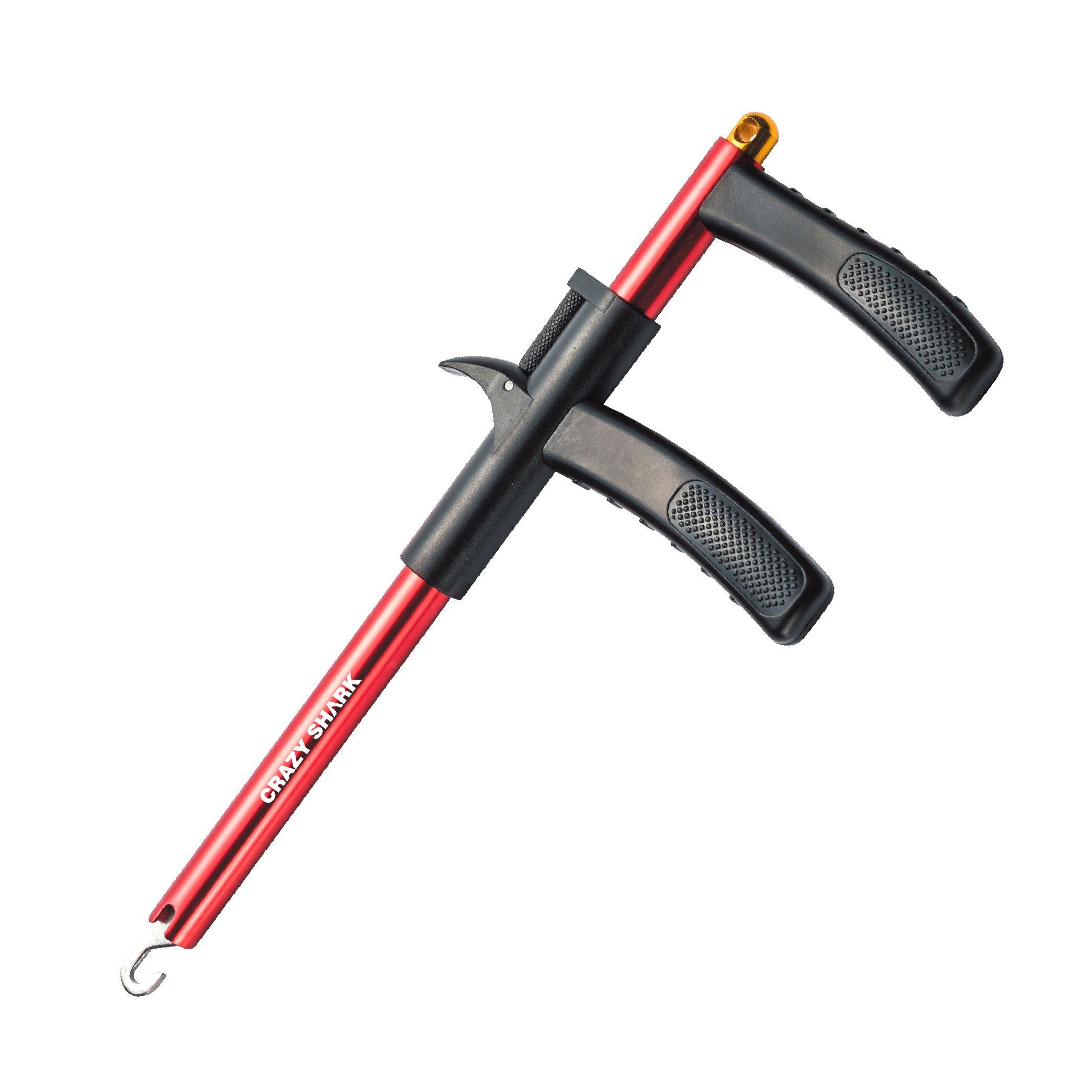 

CRAZY SHARK Aluminum Hook Releaser/Remover, Quick Hook Removal, Lightweight, Portable Fishing Tool with Safety Rope