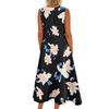 Damenmode Sommer Lässig Ärmellos Floral Bedruckt Kleine Tasche Kleider