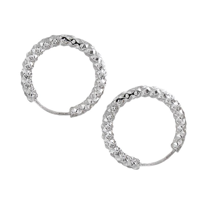Fashion 925 Silver Earrings Jewelry Luxury 925 Sterling Silver 18K Gold Plated Hoop Earrings Jewelry for Women