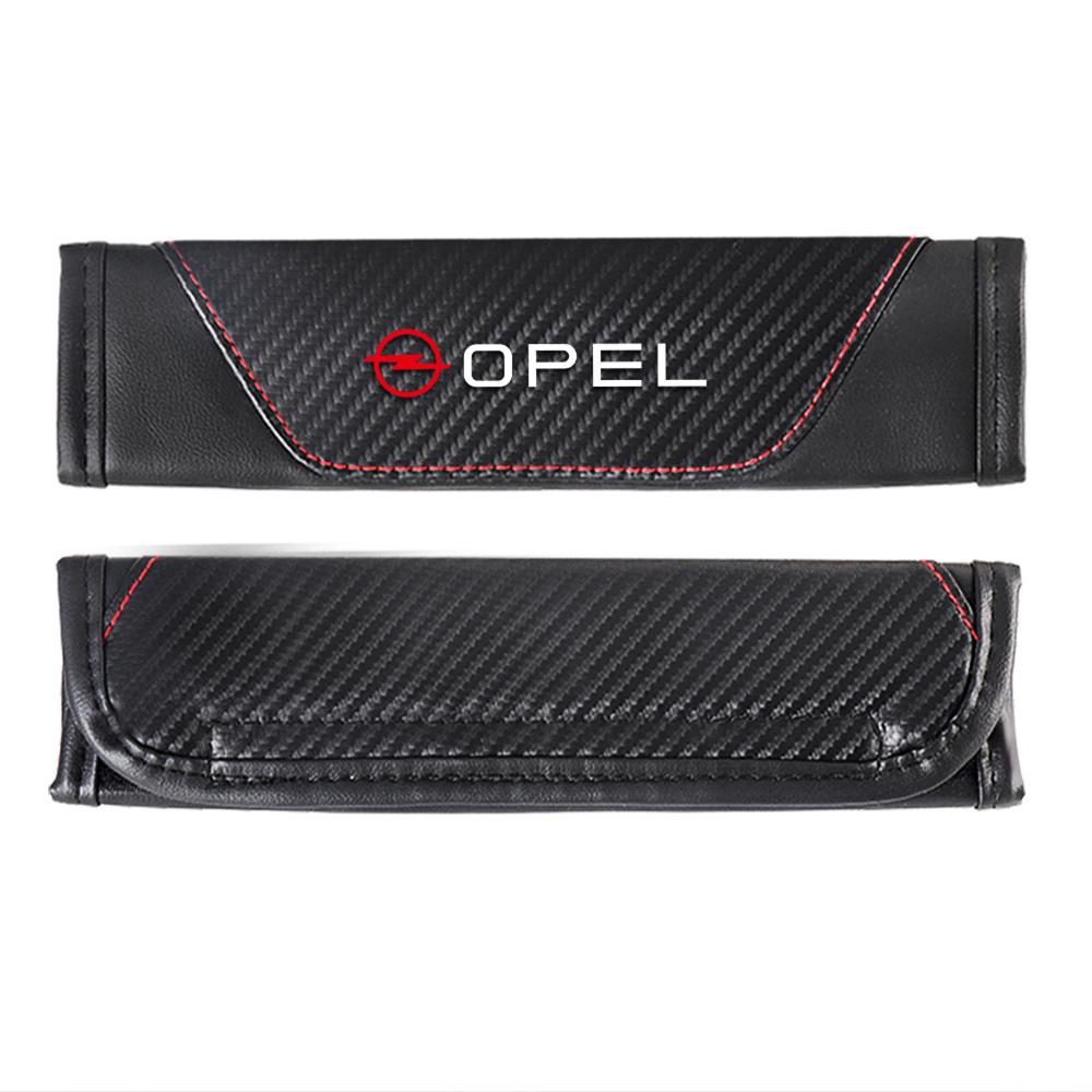 2Pc Car Seatbelt Shoulder Protector Cover Safety Belt Ornament Accessories For Opel OPC Astra J G K Insignia Corsa Car Valve Cap