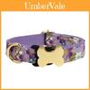 Pet Dog Collar With Printed Design And Bone Decoration For Small Medium Large Pets