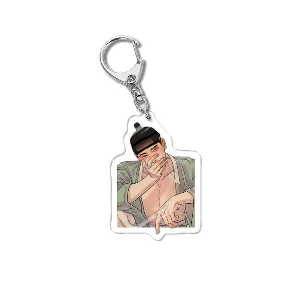 

6CM Anime Ye HuaJi Keychain Man Action Figures Acrylic Couples Keyring Pendant Cosplay Characters Accessories Gift 6 cm