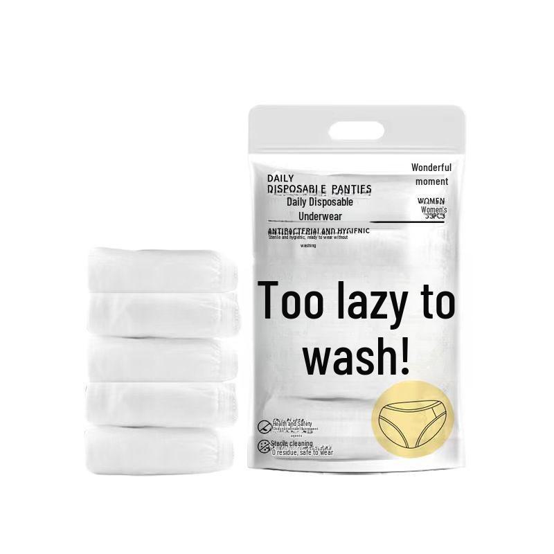 Convenient Sterilized Cotton Disposable Underwear for Travel & Daily Use - Men & Women
