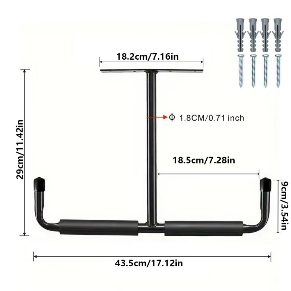 Wall Mounted Ceiling Rack Shelf Rust-resistant Overhead Garage Storage Hook  Ladder