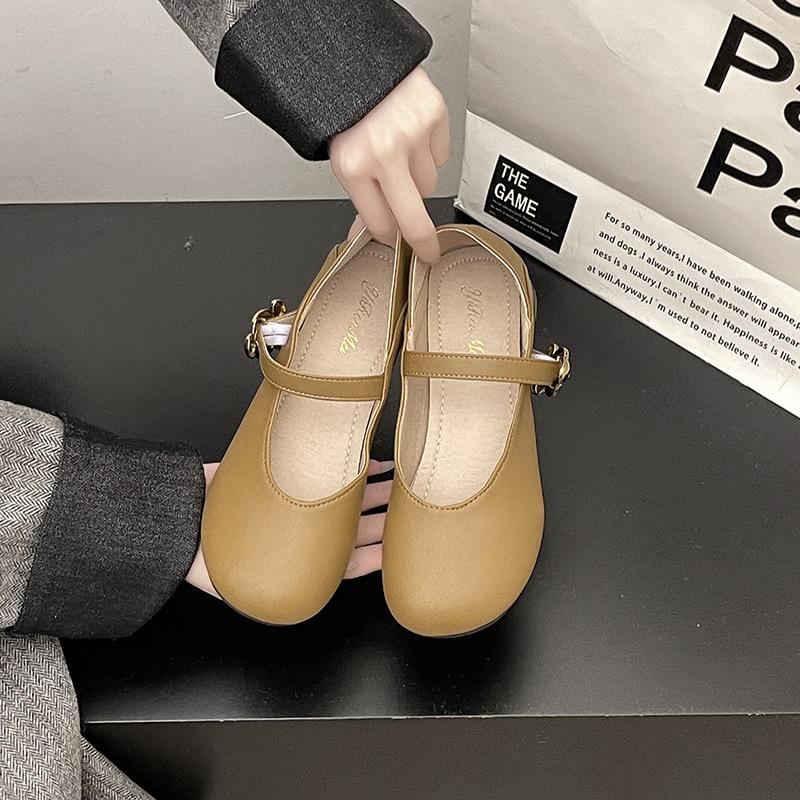 French Xiaoxiangfeng Mary Jane Shoes Women's 2025 Spring New Thick Heel Square Head Miss Premium Princess Shoes
