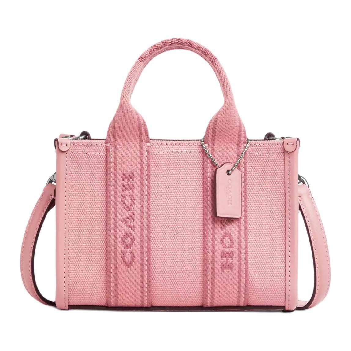 

Coach Smith 16 Logo Canvas And Calfskin Tote Bag Women Tote Bags Silver Light-Blush CS618-SVOBD Gift Box Set (Basic Set+Yellow Box)