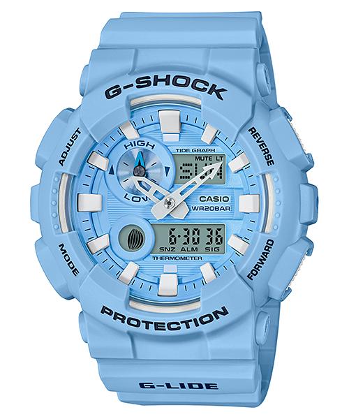 Casio Men s Resin 200M Water Resistant Analog Shock Resistant Quartz Watch GAX-100CSA-2A синий