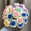 Knitting Wedding Decoration Woven Hand Knitting Rose Fake Flowers Artificial Flower Knitting Flower