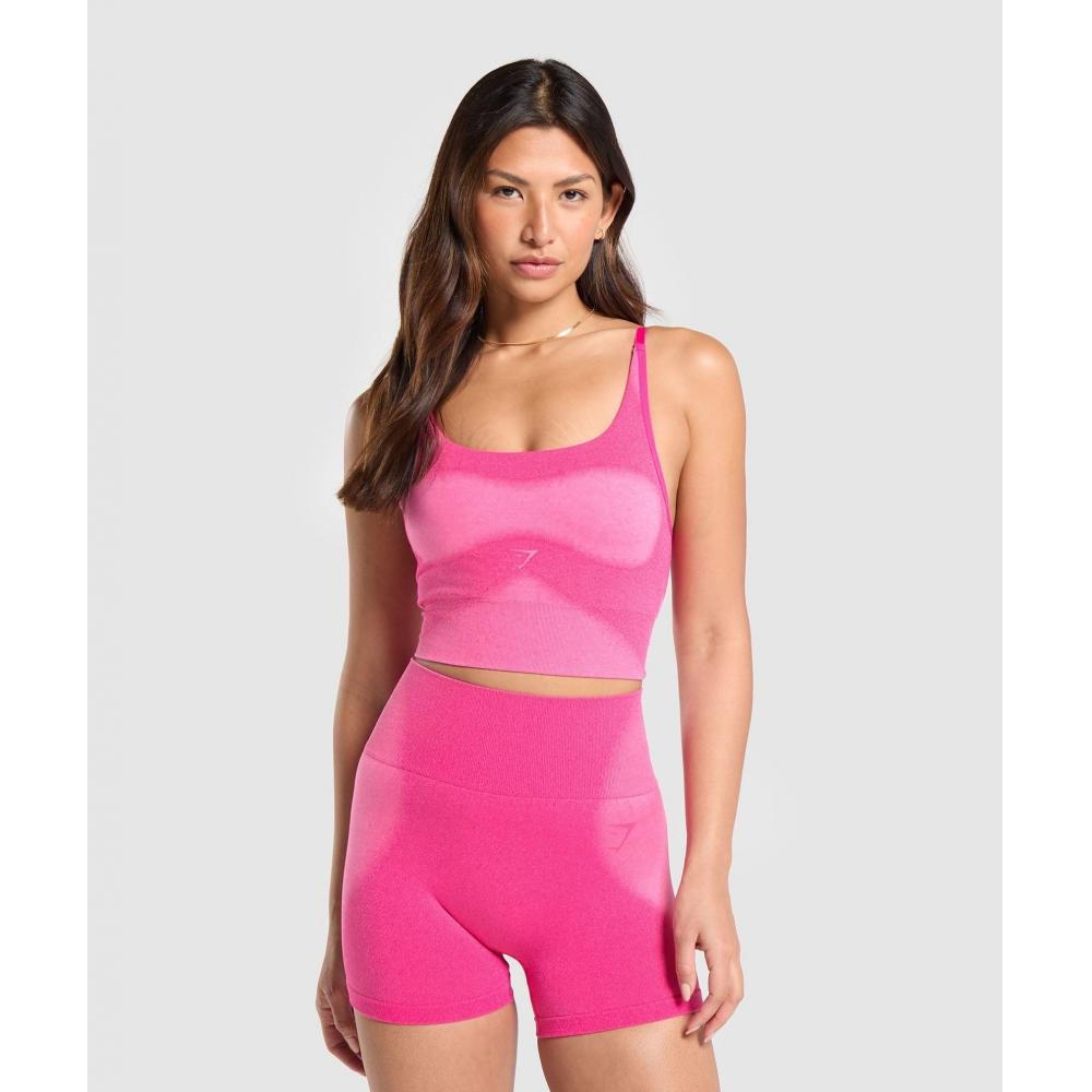 

GYMSHARK Blur Бесшовная майка Valley Pink Fetch Pink B9A1S KB7J XS