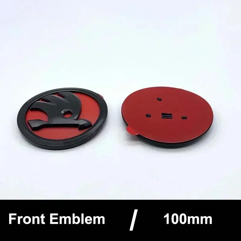 CHC1 2026 Hot For SKODA 100mm Front Emblem for SKODA Superb Fabia Octavia Citigo Kodiaq Karoq Kamiq Yeti Rapid Scala Vision Car Rear