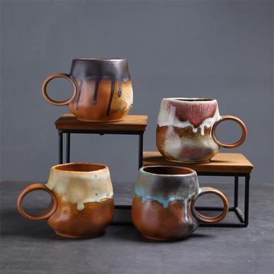 Retro Home Silent Wind Ceramic Cup High Value Afternoon Tea Coarse Pottery Coffee Cup Supply Cup