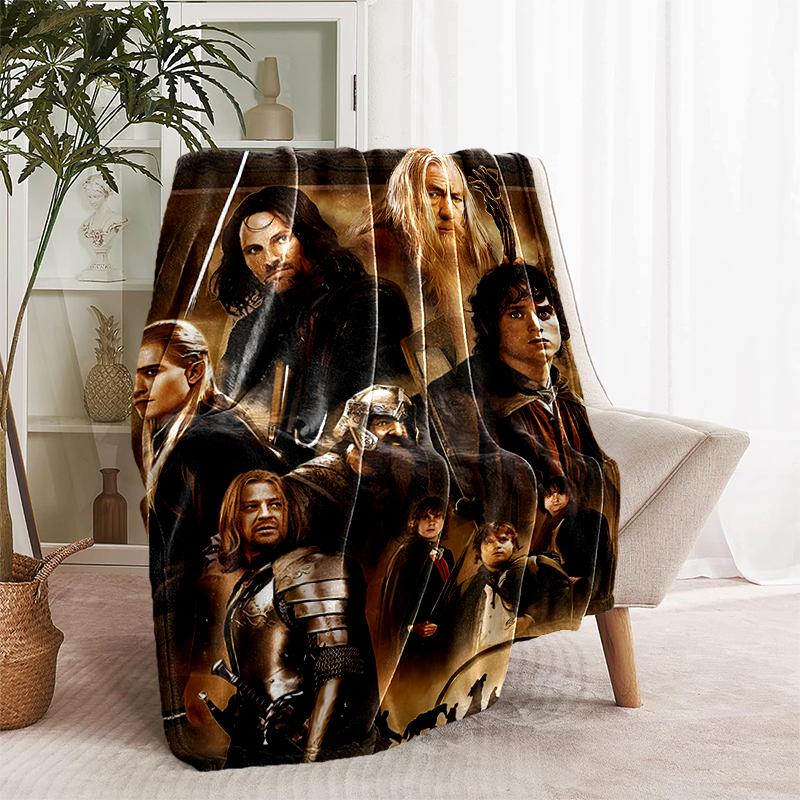 1pc Blanket The Lord of the Rings2 Print Design, Lightweight Blanket for Sofa, Bed- Soft &Warm, Gift for All Seasons like Christmas, Halloween