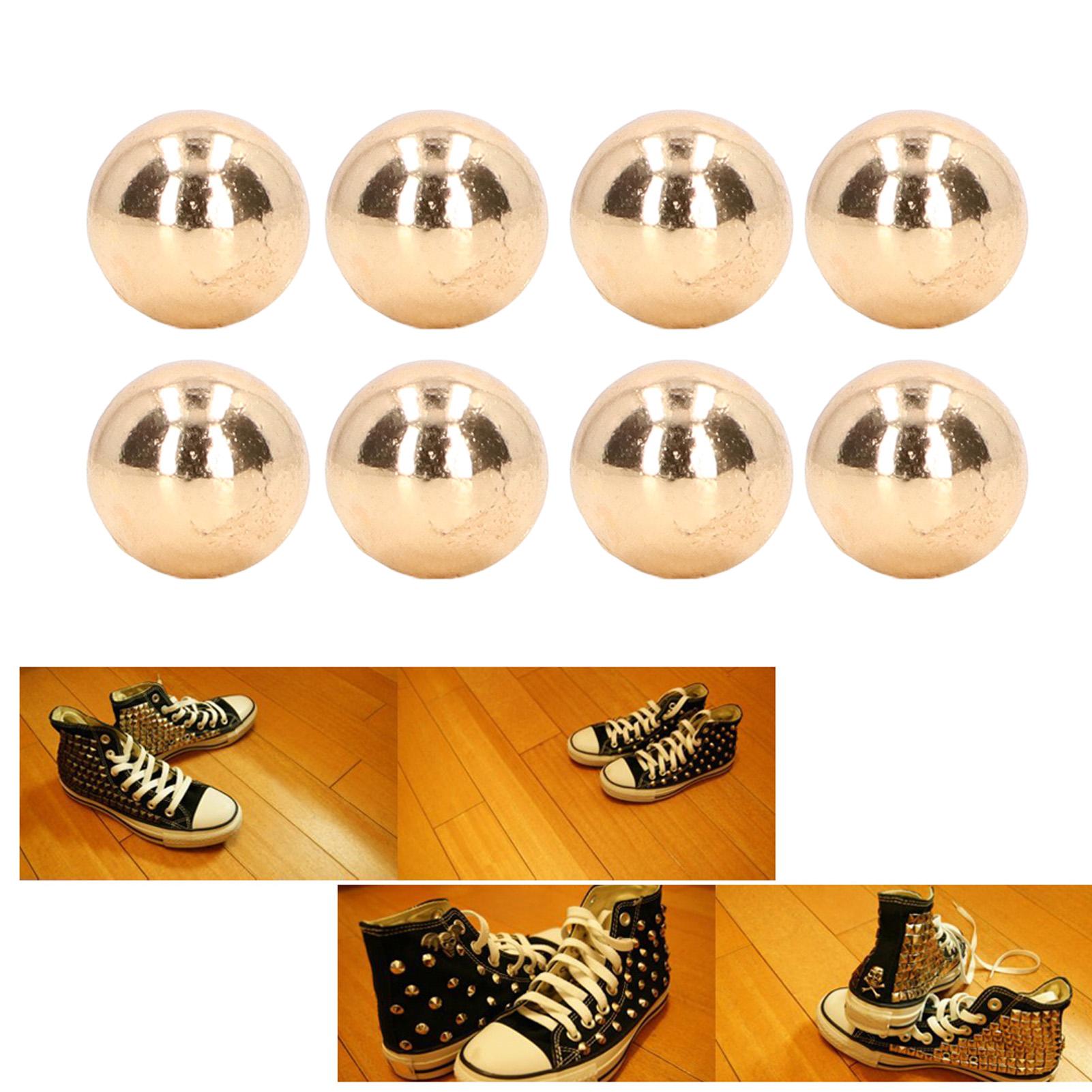 10mm 100 Sets Mushroom Rivets Round Head Semicircle Electroplating Process Alloy Mushroom Rivets for Bags Shoes