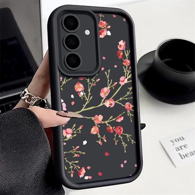 Modny kwiatowy nadruk etui na telefon do Samsung S24 FE S23 S22 Ultra S21 Plus S20 FE A55 A54 A52 A35 A34 Wzór kwiatowy Odporny na wstrząsy miękki silikonowy pokrowiec