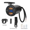 Motorcycle USB Fast Charger Waterproof Type C Port Socket Connector with Voltmeter Digital Charge 12V Power Adapter