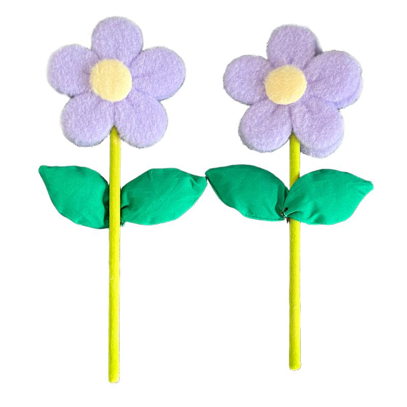 1PC Plush Fabric Flower Creative Fabric Flower Desktop Decoration Fake Flowers Flower Branch Ornaments 23cm
