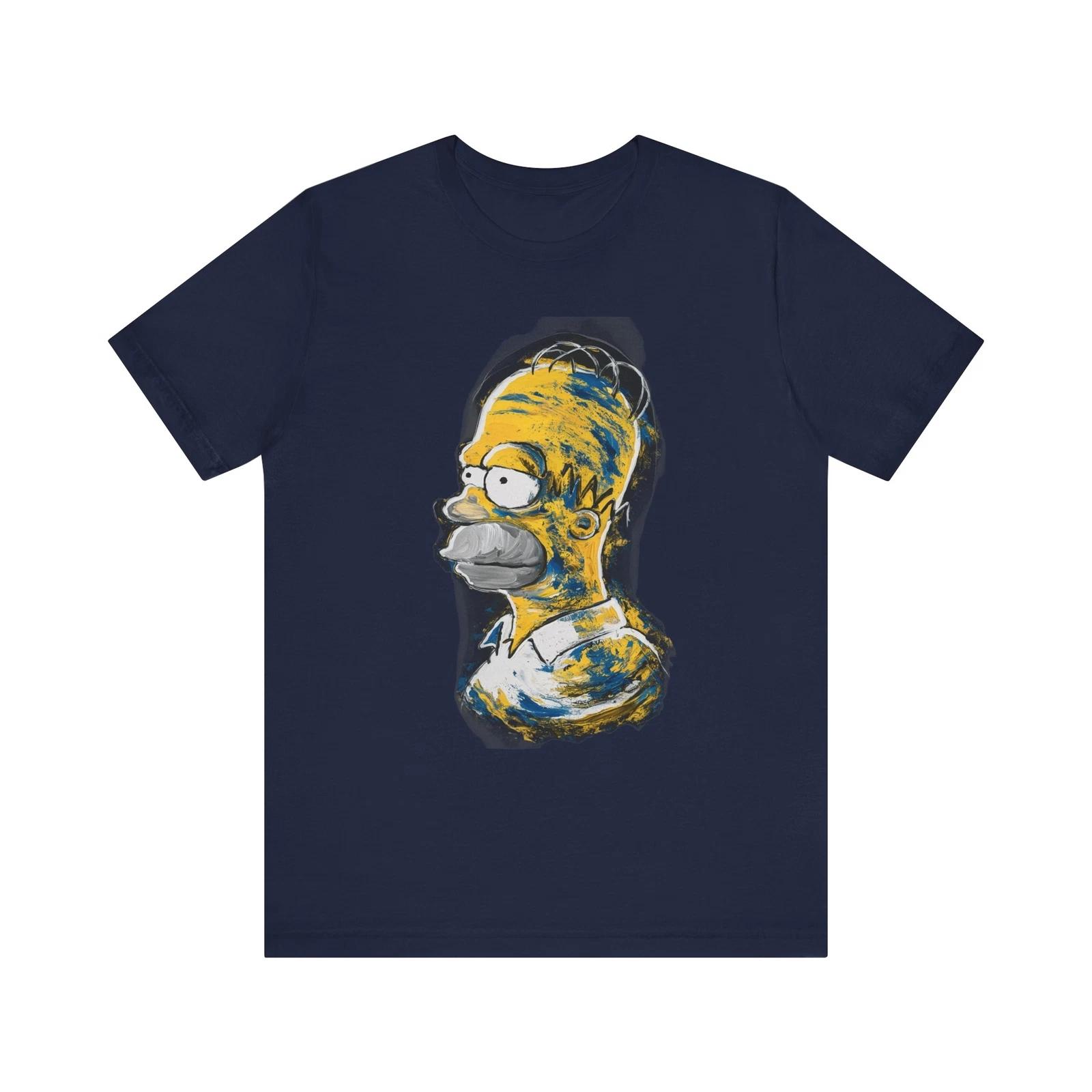 Homer Simpson T shirt Painting Unisex Simpson s Short Sleeve Tee Shirt L