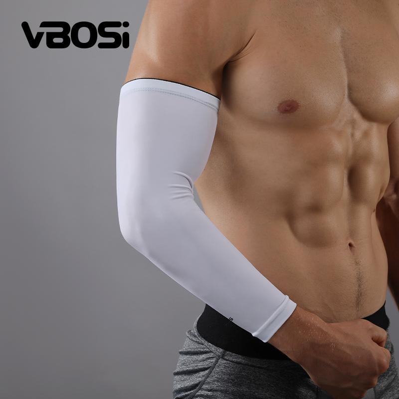 Vbosi 1 Piece Compression Arm Sleeves, Breathable Comfortable Elbow Support, Sports Accessories For Running Cycling