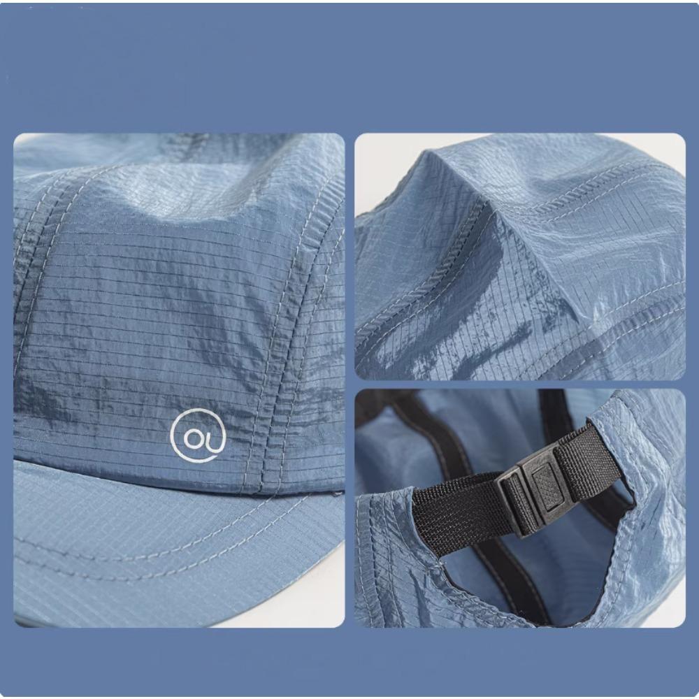 Letter Embroidered Short Brim Baseball Cap, Waterproof Plain Sport Hat For Men Women Outdoor Running Cycling Fashion Headwear
