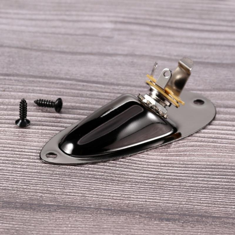 Heavy Duties Guitar Input Output Plate With Rotation Resistant Washer Mounting Screws Set For Stability And Durability