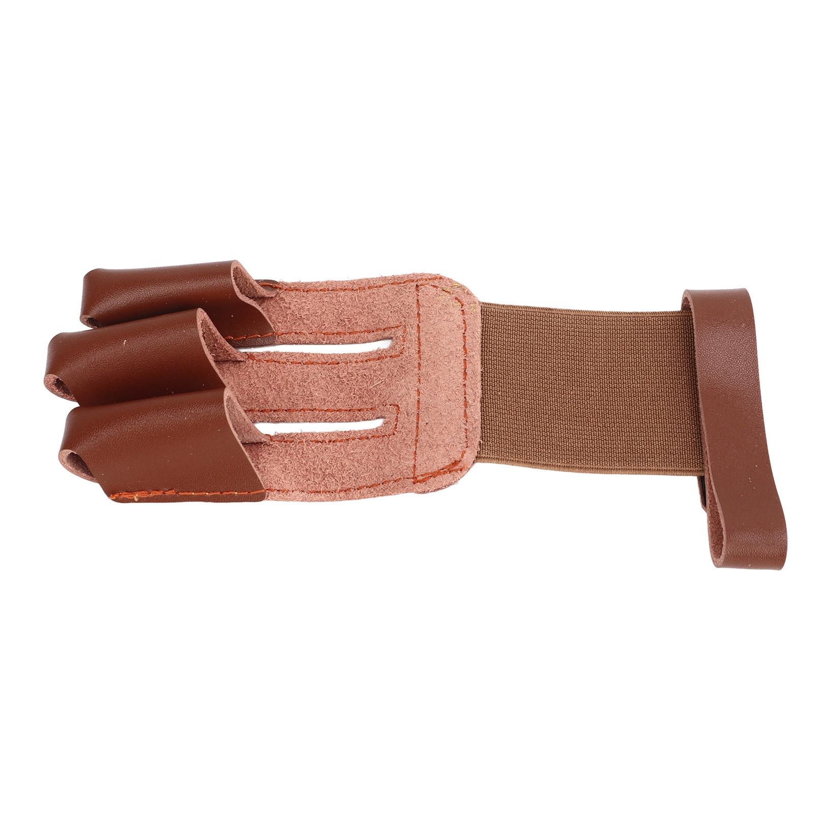 

Archery Glove Cowhide ive 3 Finger Guard Finger Tab Glove for Hunting Shooting Targeting