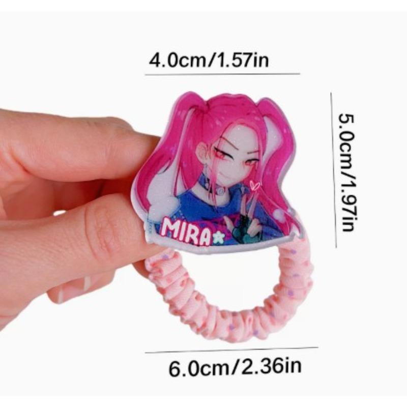 New Hot KPOP Demon Hunter Girl Group Acrylic Hair Ties, Hairpins, Cute Cartoon Combs, and Other Accessories for Little Girls