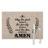 1PC Blessing Table Pad Printed Font Linen Meal Mat Kitchen Tables Decoration Placepads Party Anti Scalding Protection Desktop